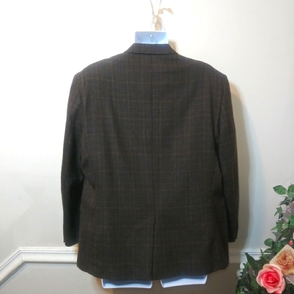Ralph Lauren Men's Wool Brown Tweed Plaid Sports Coat/Jacket - Picture 6 of 11